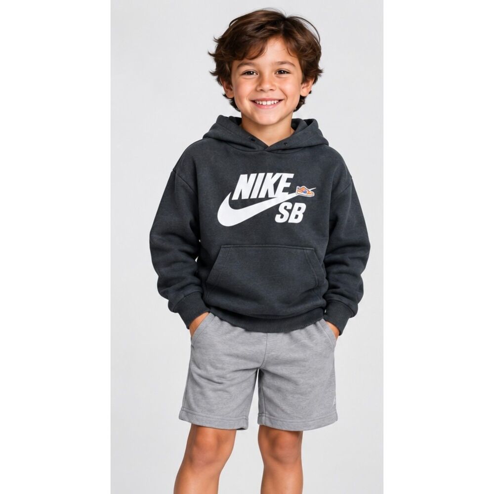 Nike SB Easy On Pullover Hoodie Boys Sz Youth S FD3154-010